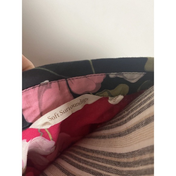 Soft Suroundings Floral/Tropical print Tunic Bluse w- back buttons SZ Large - Picture 9 of 10